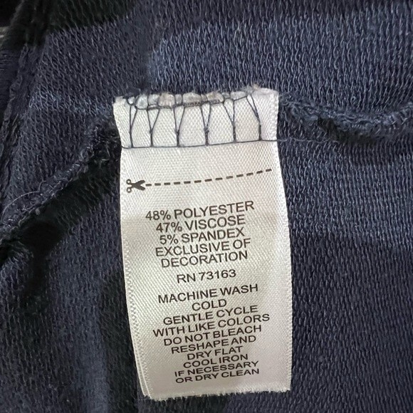 Navy shift dress with sheer peasant sleeves size medium - Picture 6 of 6